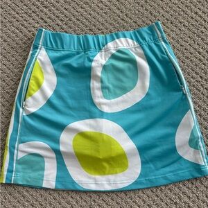 Gretchen Scott Stylish Blue and Green Patterned Skort Size XS